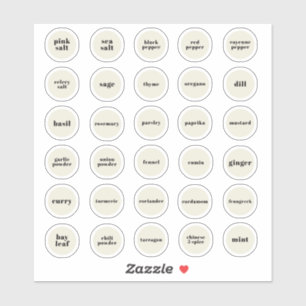 Herb- en specerijlabels sticker