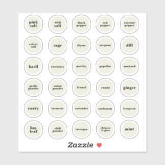 Herb- en specerijlabels sticker