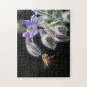 Herb Garden Flower Borage & Honey Bee Legpuzzel (Verticaal)