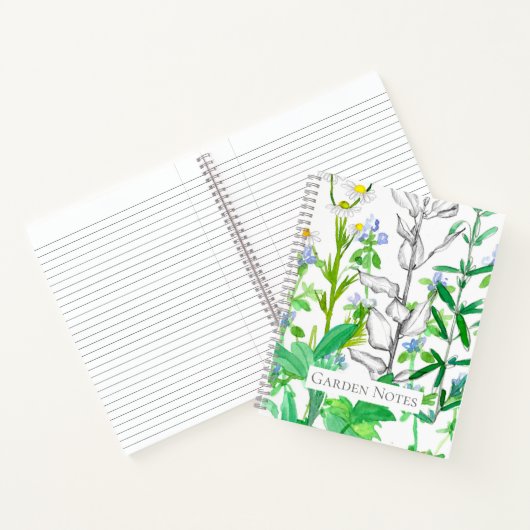 Herb Garden Record Book Botanisch Schetsboek Notitieboek (Binnen)