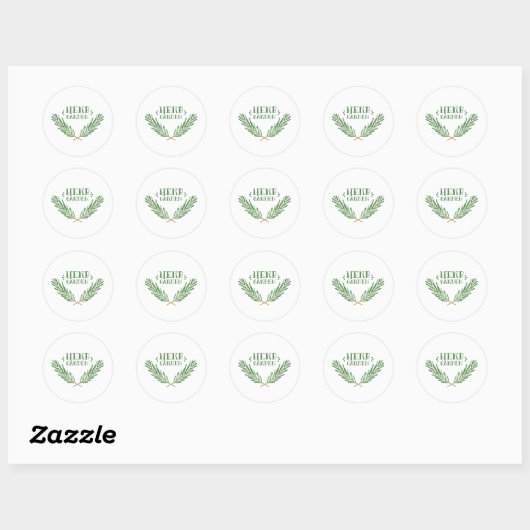 Herb Garden Ronde Sticker (Vel)
