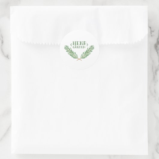Herb Garden Ronde Sticker (Tas)