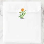 Herb Garden Series - Marigold Ronde Sticker (Tas)