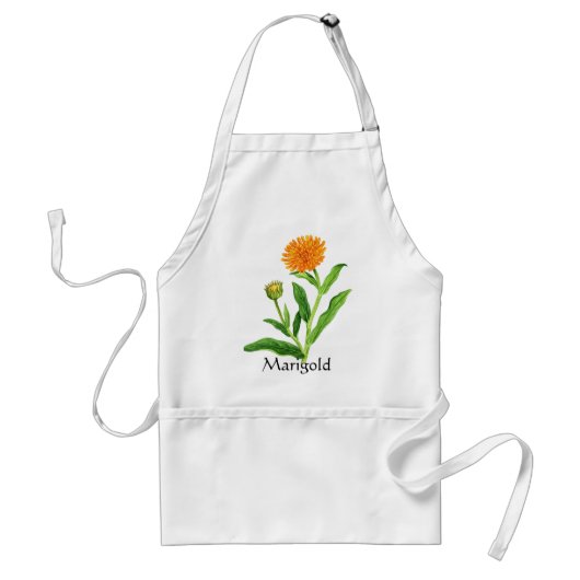 Herb Garden Series - Marigold Standaard Schort (Voorkant)