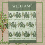 Herb Garden Theedoek<br><div class="desc">Kruidentuin ontwerp in mooie greens. Personaliseer met Naam. Geweldig cadeau voor een tuinman.</div>
