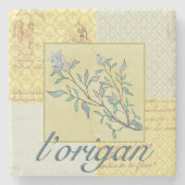 Herb Oregano Stone Onderzetter (Voorkant)