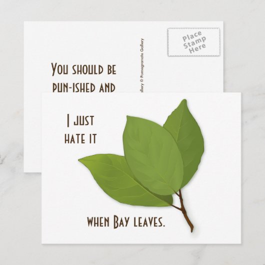 Herb Pun, ik haat het als de baai vertrekt Briefkaart (Voorkant / Achterkant)