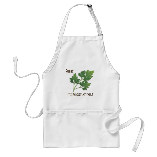 Herb Pun, sorry dat het mijn Fault Apron is. Standaard Schort (Voorkant)