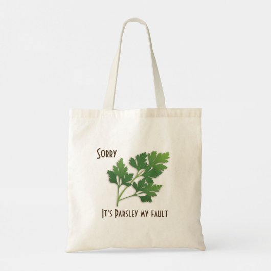 Herb Pun, sorry dat het mijn Fault Apron is. Tote Bag (Achterkant)