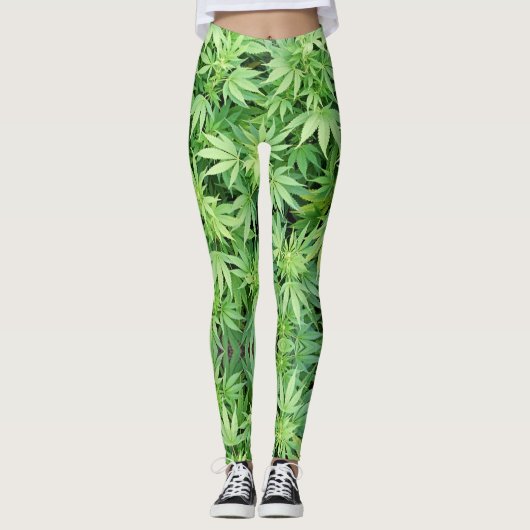 Herb - Reggae Rasta - Power Yoga Leggings (Voorkant)