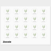 Herb Rosemary Waterverf Ronde Sticker (Vel)