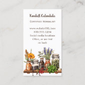 Herb Shelf Herbalist Naturopath Visitekaartje (Voorkant)