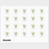 Herb Tarragon Waterverf Ronde Sticker (Vel)