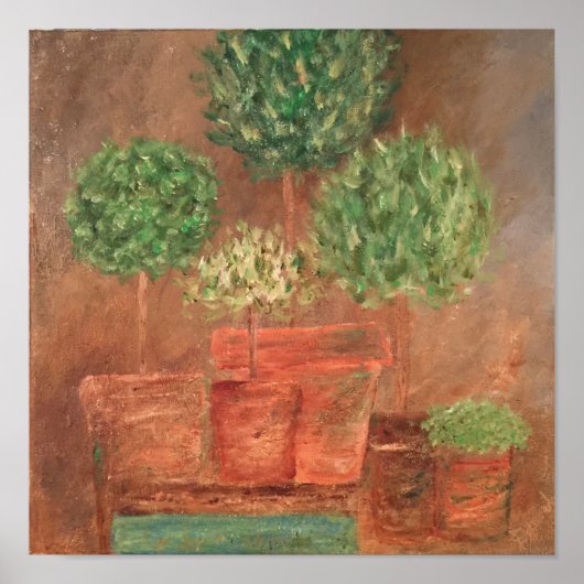 Herb Topiary Evergreen Art Print poster (Voorkant)