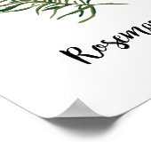 Herb Waterverf Tekening Word Art Poster (Hoek)