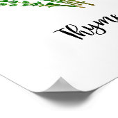 Herb Waterverf Tekening Word Art Poster (Hoek)