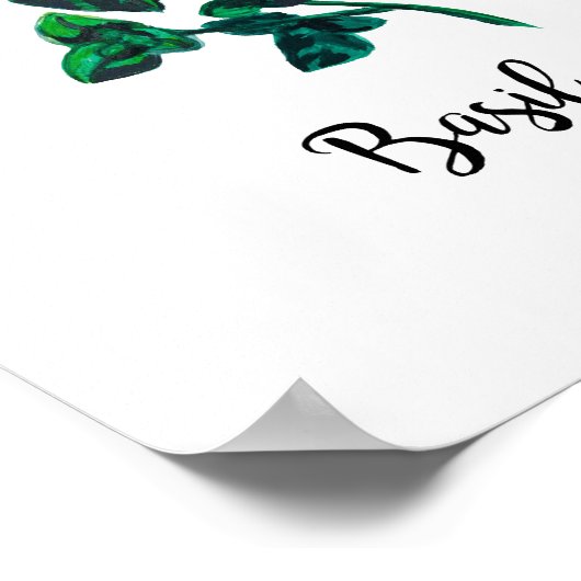 Herb Waterverf Tekening Word Art Poster (Hoek)