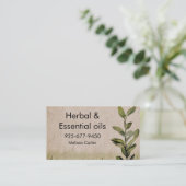 Herbal & Essentials Robuust, antiek stijl Visitekaartje (Staand voorkant)