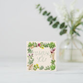 Herbal Goodness Small Thank You Customer Insert Vierkante Visitekaartje (Staand voorkant)