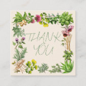 Herbal Goodness Small Thank You Customer Insert Vierkante Visitekaartje (Voorkant)