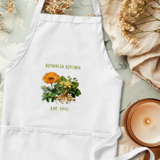 Herbal Goodness Year Established Kitchen Apron Standaard Schort