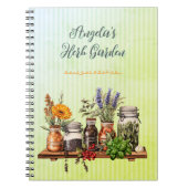 Herbal Jars Growers Personalized Garden Journal Notitieboek (Voorkant)