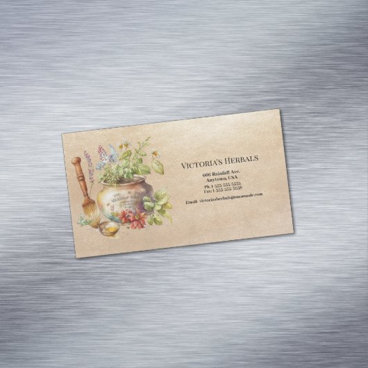 Herbal Logo  Magnetisch Visitekaartje (Voorbeeld)