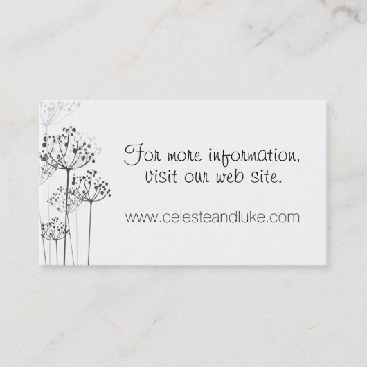 Herbal Rhapsody Wedding Info Visitekaartje (Voorkant)