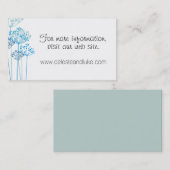 Herbal Rhapsody Wedding Info Visitekaartje (Voorkant / Achterkant)