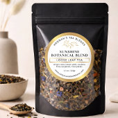Herbal Tea Coffee Gold Homemade Product Label