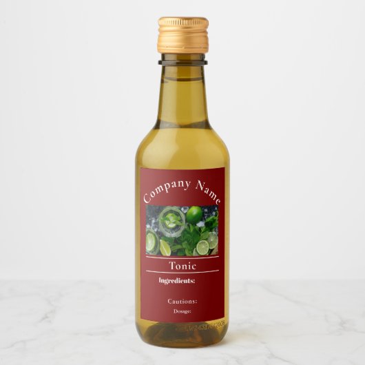 Herbal Tonic Label Wijn Etiket (Voorkant)
