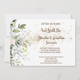 Herbal Wedding Jubileum Renewal Vows Kaart