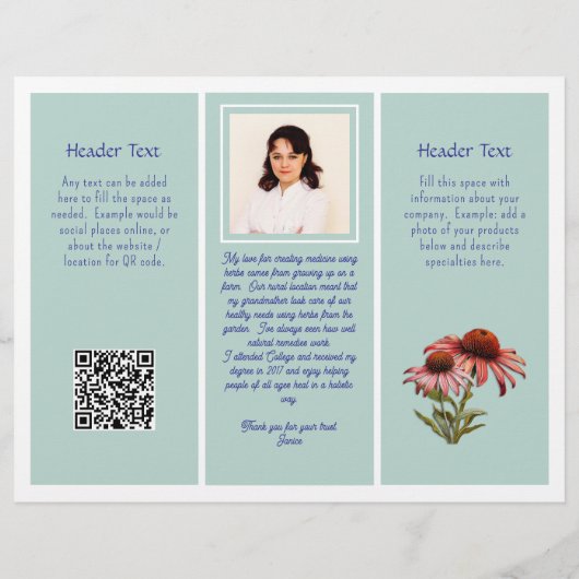 Herbalist Adverteren Brochure Dubbelzijdig (Achterkant)