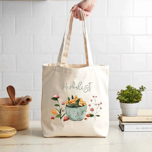 Herbalist Bloemen Paddenstoelen Art Tote Bag