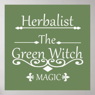 herbalist de groene heks magie poster