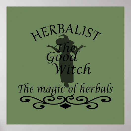 herbalist groene heks poster (Voorkant)