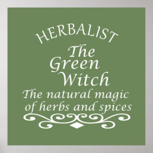 herbalist groene heks poster