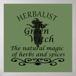 herbalist groene heks poster