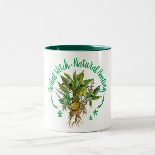 Herbalist Herbalism Herbs Planten Medicine Tweekleurige Koffiemok
