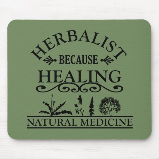 Herbalist natuurlijke geneeskunde soorten kruiden muismat (Voorkant)