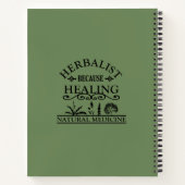 Herbalist natuurlijke geneeskunde soorten kruiden notitieboek (Achterkant)