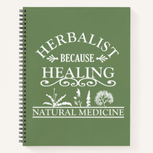 Herbalist natuurlijke geneeskunde soorten kruiden notitieboek