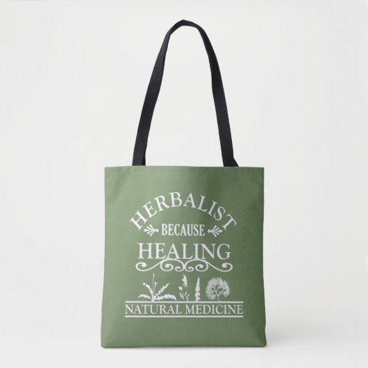 Herbalist natuurlijke geneeskunde soorten kruiden tote bag (Voorkant)
