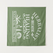 Herbalist natuurlijke geneeskunde soorten kruiden wandkleed (Voorkant (horizontaal))