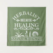 Herbalist natuurlijke geneeskunde soorten kruiden wandkleed (Voorkant)