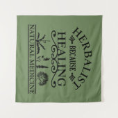 Herbalist natuurlijke geneeskunde soorten kruiden wandkleed (Voorkant (horizontaal))