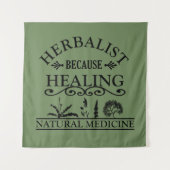 Herbalist natuurlijke geneeskunde soorten kruiden wandkleed (Voorkant)