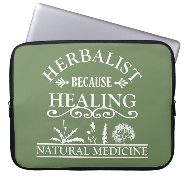 herbalist omdat genezing laptop sleeve (Voorkant)
