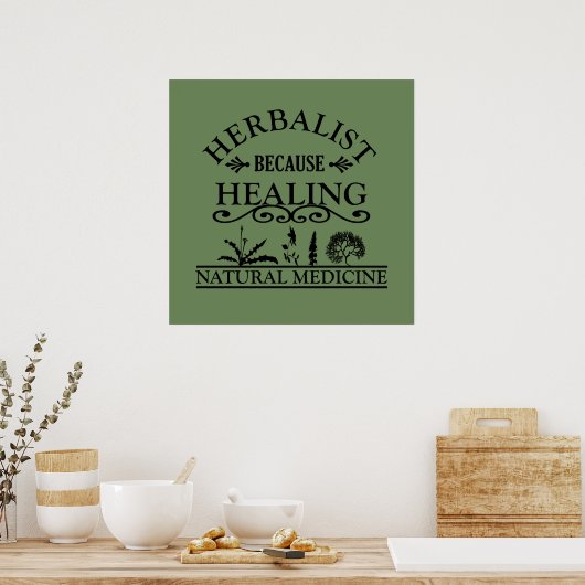 herbalist omdat genezing poster (Keuken)