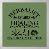herbalist omdat genezing poster (Voorkant)